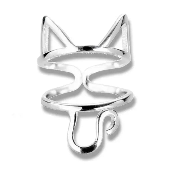 Bague Chat Minimaliste (Argent) - Vraiment-chat