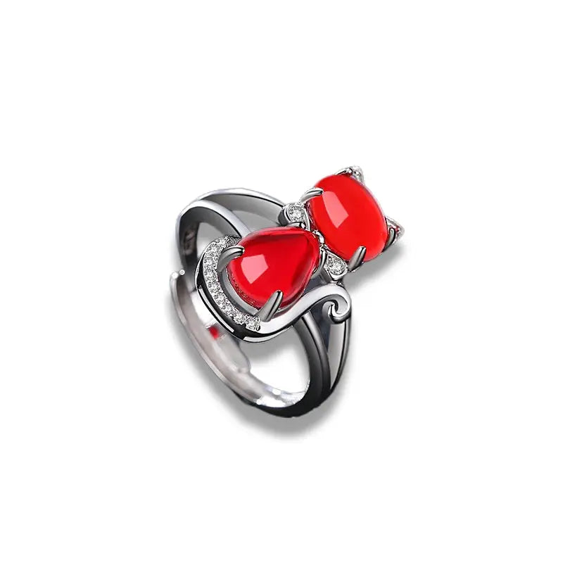 Bague Chat avec Gemme - Vraiment-chat