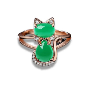 Bague Chat avec Gemme - Vraiment-chat