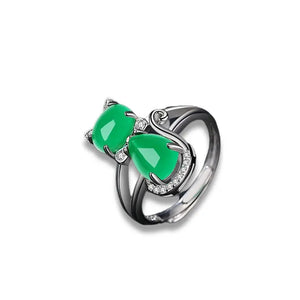 Bague Chat avec Gemme - Vraiment-chat