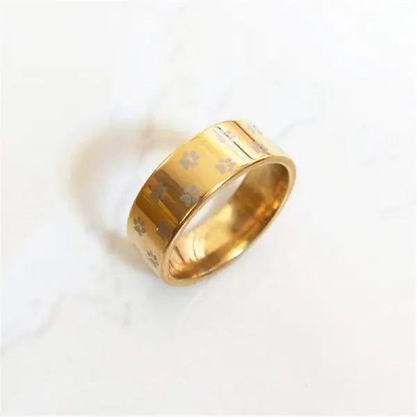 Bague Chat Empreintes de Pattes (Acier) - Vraiment-chat