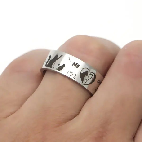 Bague Chat MEOW (Acier) - Vraiment-chat