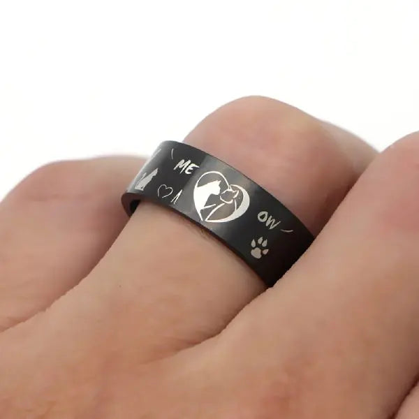 Bague Chat MEOW (Acier) - Vraiment-chat