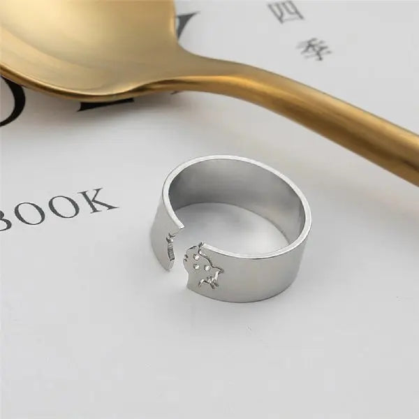 Bague Chat Minimaliste (Acier) - Vraiment-chat