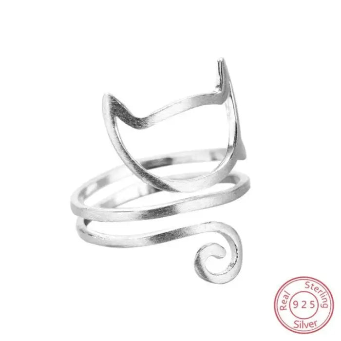 Bague Chat Minimaliste (Argent) Vraiment-chat