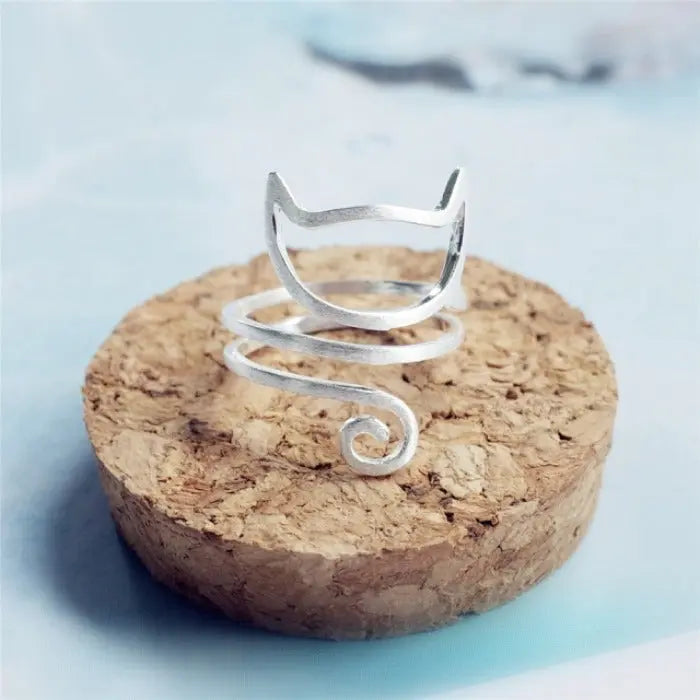 Bague Chat Minimaliste (Argent) Vraiment-chat