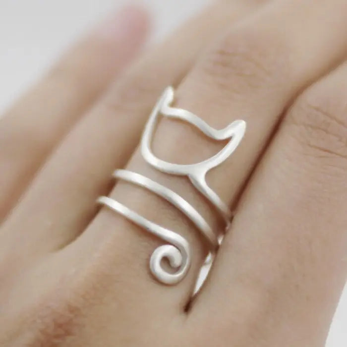 Bague Chat Minimaliste (Argent) Vraiment-chat