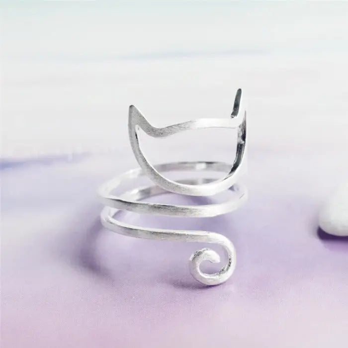 Bague Chat Minimaliste (Argent) Vraiment-chat
