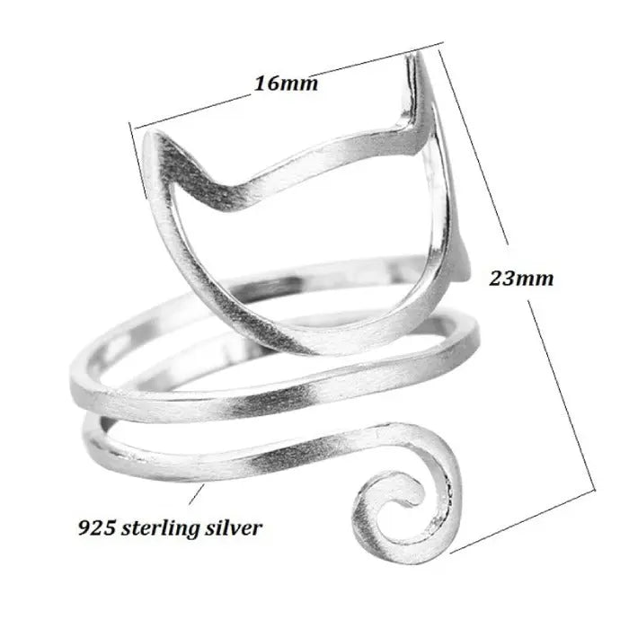Bague Chat Minimaliste (Argent) Vraiment-chat