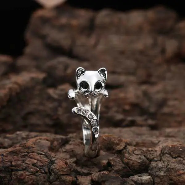 Bague Chat à Queue Brillante - Vraiment-chat