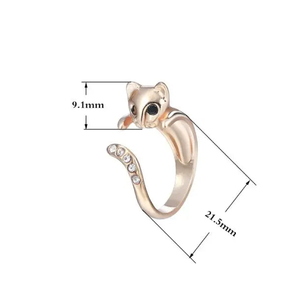 Bague Chat à Queue Brillante - Vraiment-chat