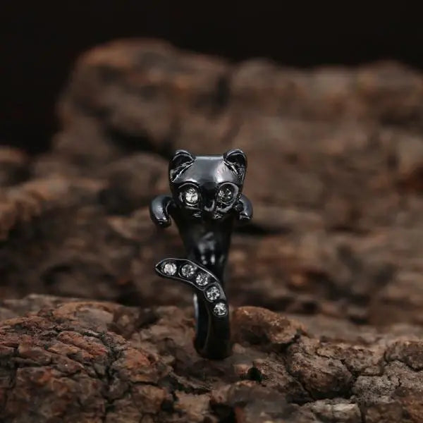 Bague Chat à Queue Brillante - Vraiment-chat