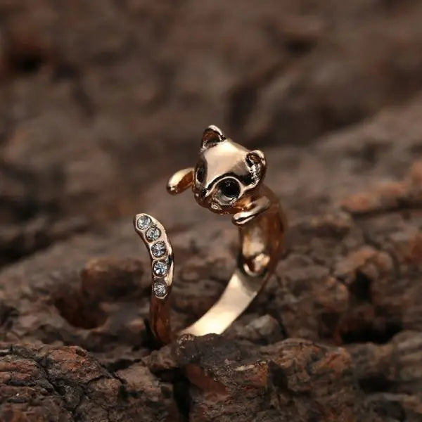 Bague Chat à Queue Brillante - Vraiment-chat