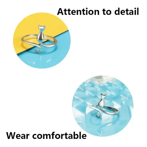 Bague Chat à la Queue Courbée - Vraiment-chat