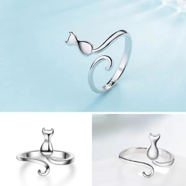 Bague Chat à la Queue Courbée - Vraiment-chat