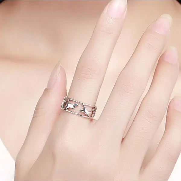 Bague Motif Chat (argent) - Vraiment-chat