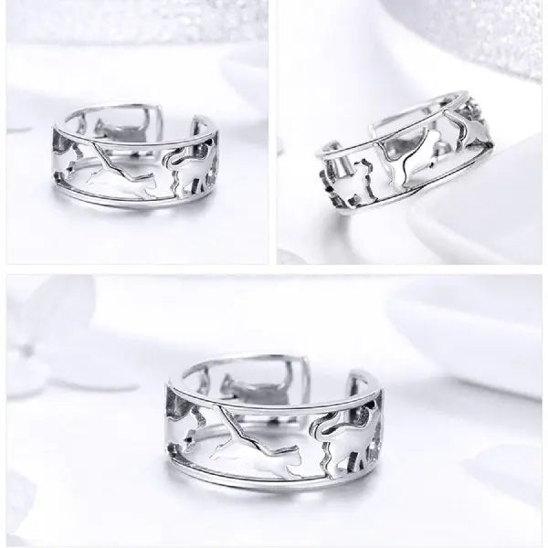 Bague Motif Chat (argent) - Vraiment-chat