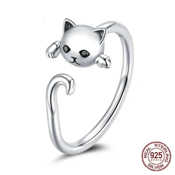 Bague au Chaton au Regard Diamant Vraiment-chat