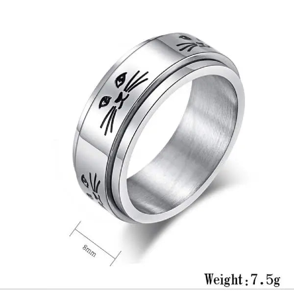 Bague Chat Rotative - Vraiment-chat