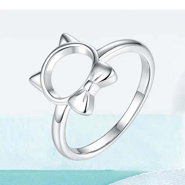 Bague Chat Smoking (Argent) - Vraiment-chat
