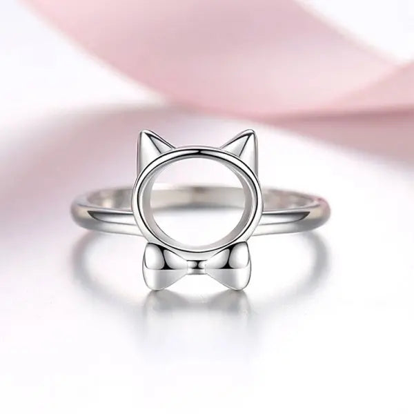 Bague Chat Smoking (Argent) - Vraiment-chat