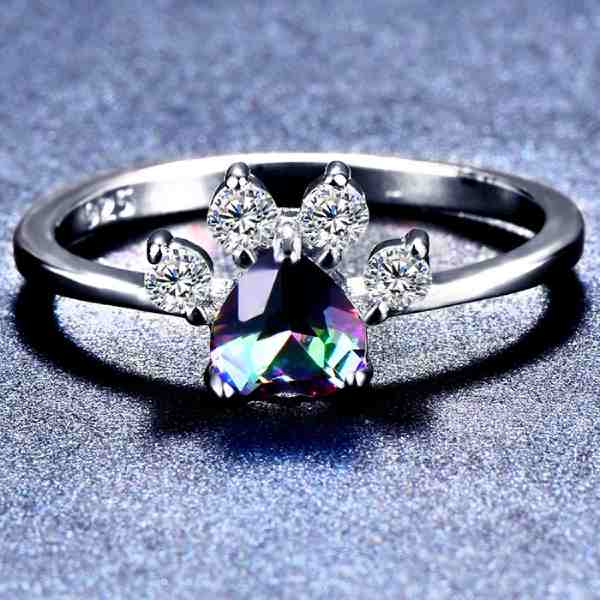 Bague Fiançaille Chat (Argent) - Vraiment-chat
