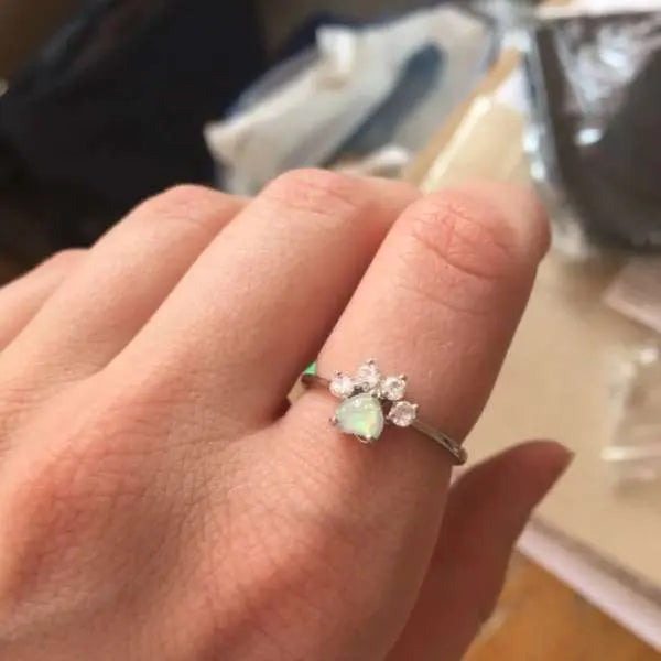 Bague Fiançaille Chat (Argent) - Vraiment-chat