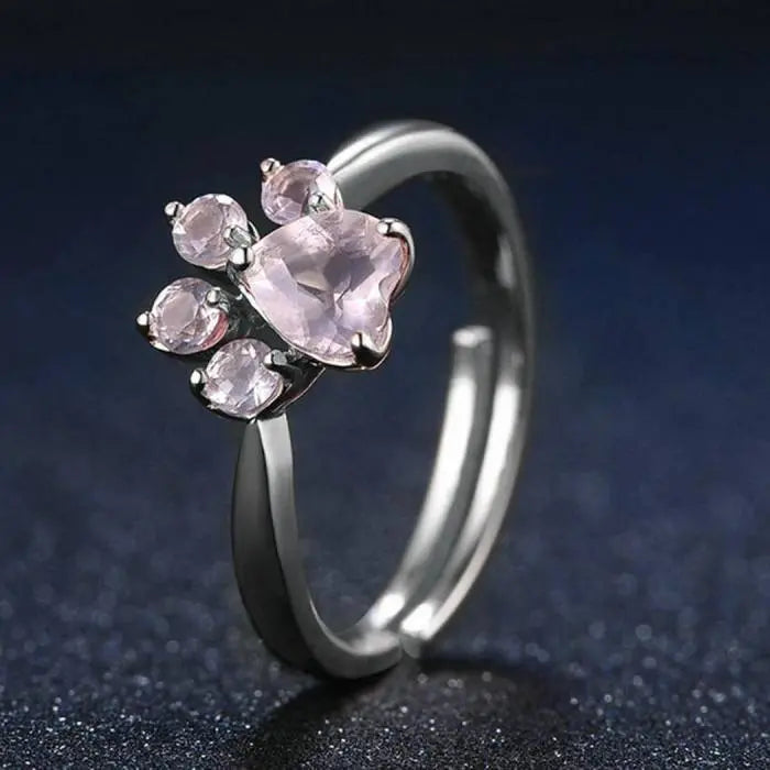 Bague Empreinte de Patte Chat Rosideria - Vraiment-chat