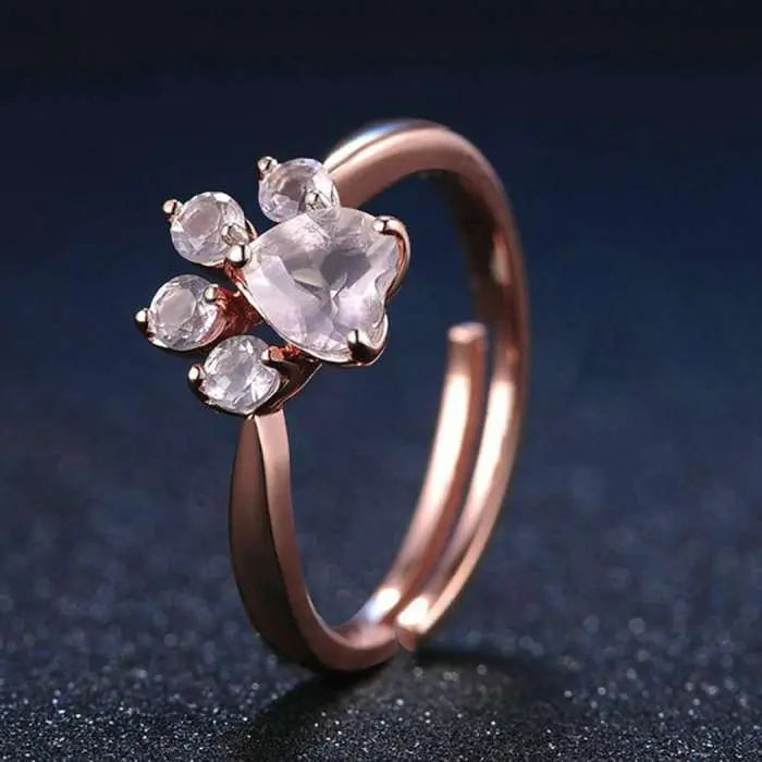 Bague Empreinte de Patte Chat Rosideria - Vraiment-chat