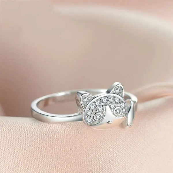 Bague Poisson Chat (Argent) - Vraiment-chat
