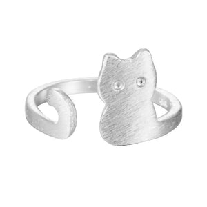 Bague Chat Silhouette Argentée Vraiment-chat