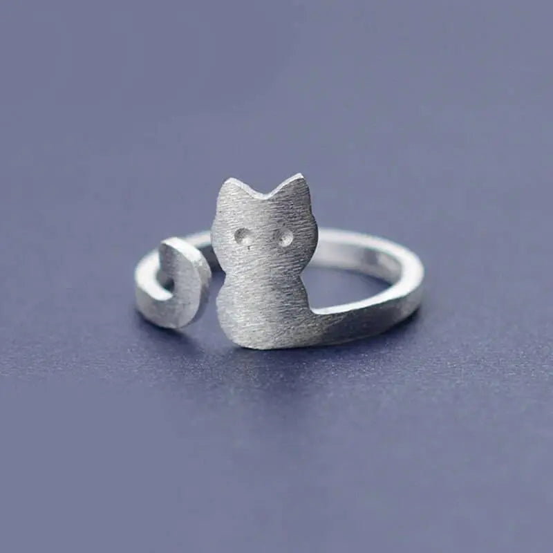 Bague Chat Silhouette Argentée Vraiment-chat