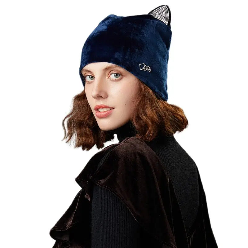 Bonnet Chat Velours - Vraiment-chat