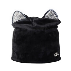 Bonnet Chat Velours - Vraiment-chat