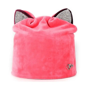 Bonnet Chat Velours - Vraiment-chat