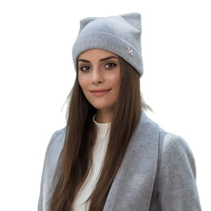 Bonnet de Tricot Chat aux grandes Oreilles Vraiment-chat