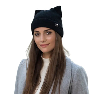 Bonnet de Tricot Chat aux grandes Oreilles Vraiment-chat