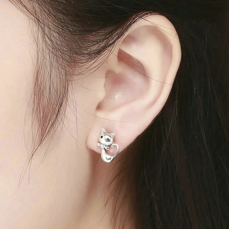 Boucles d'oreilles chat 3d - Vraiment-chat
