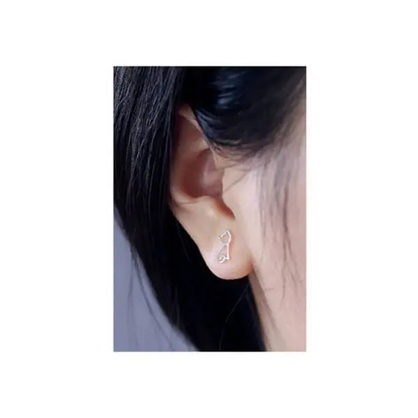 Boucles d'oreilles Chat en Argent - Vraiment-chat