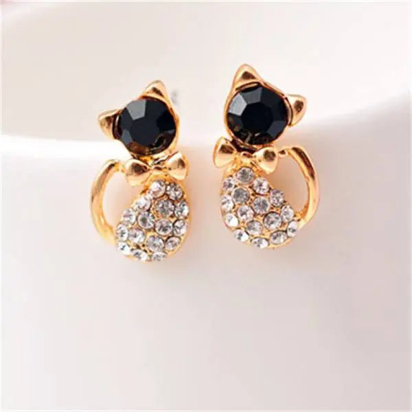 Boucles d'oreilles Chat à Tête Noire - Vraiment-chat