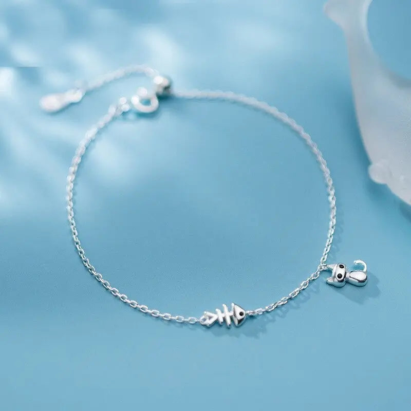 Bracelet Chat et Arêtes de Poisson - Vraiment-chat