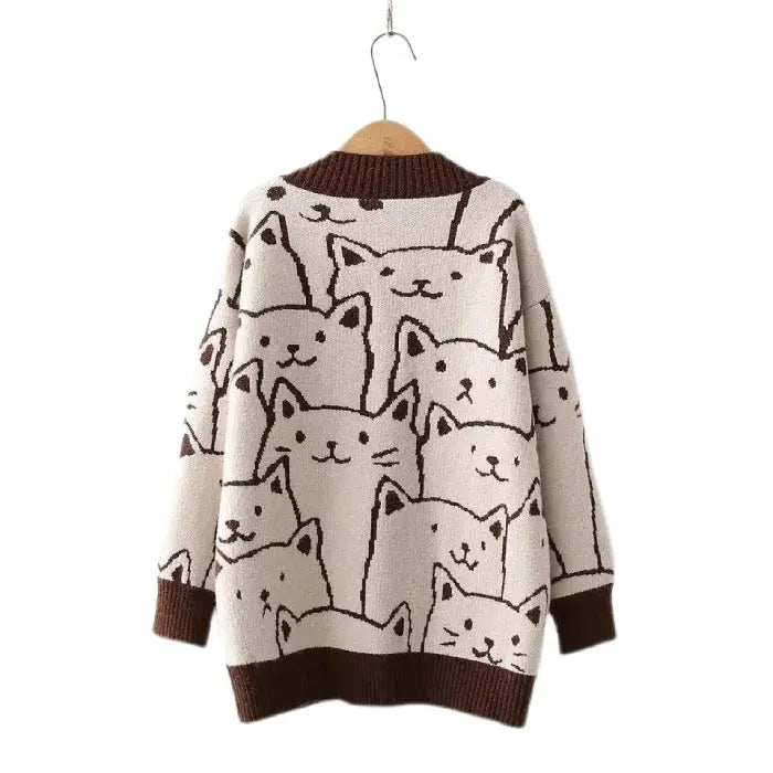 Cardigan Chat en Laine Vraiment-chat