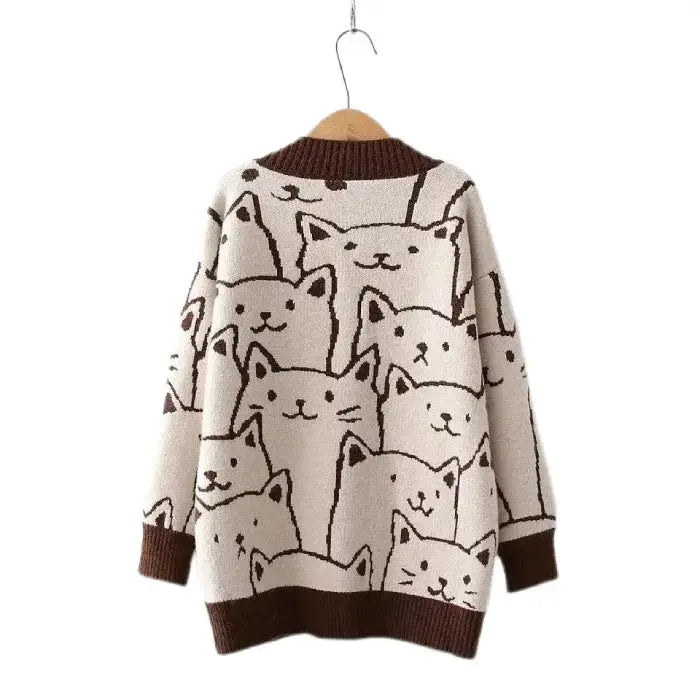 Cardigan Chat en Laine Vraiment-chat