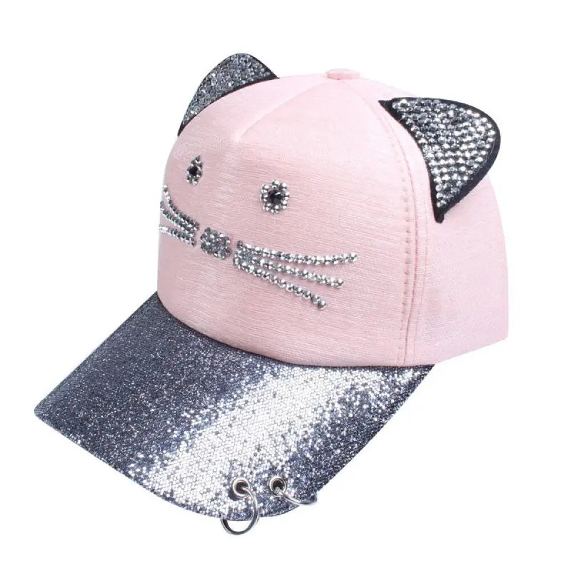 Casquette avec Oreilles de Chat et Anneaux - Vraiment-chat