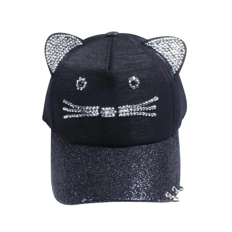 Casquette avec Oreilles de Chat et Anneaux - Vraiment-chat