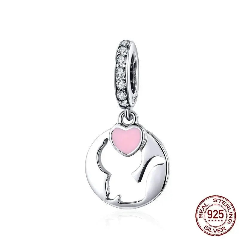 Charm Chat au Coeur Rose Vraiment-chat