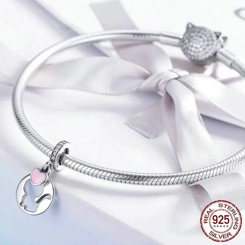 Charm Chat au Coeur Rose Vraiment-chat