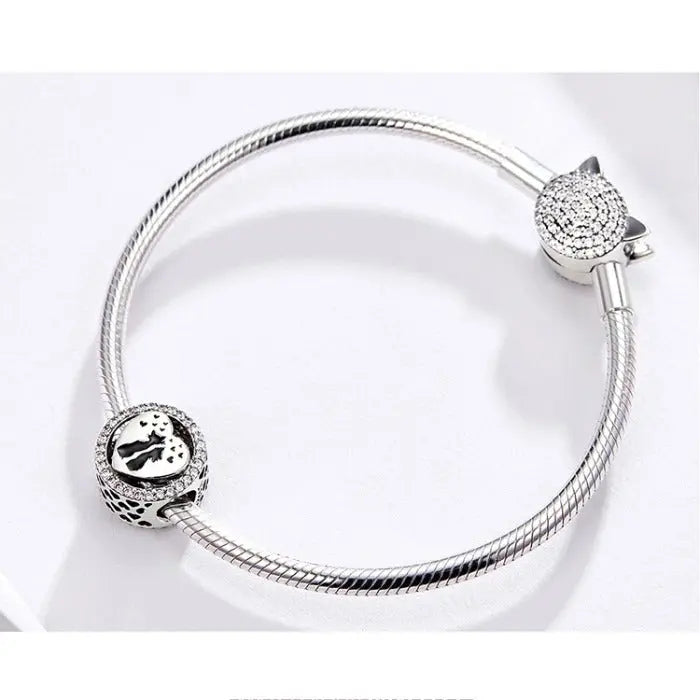 Charm Chats dans un Coeur - Vraiment-chat