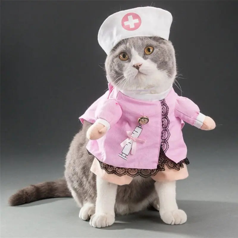 Déguisement Chat Rose Infirmière - Vraiment-chat