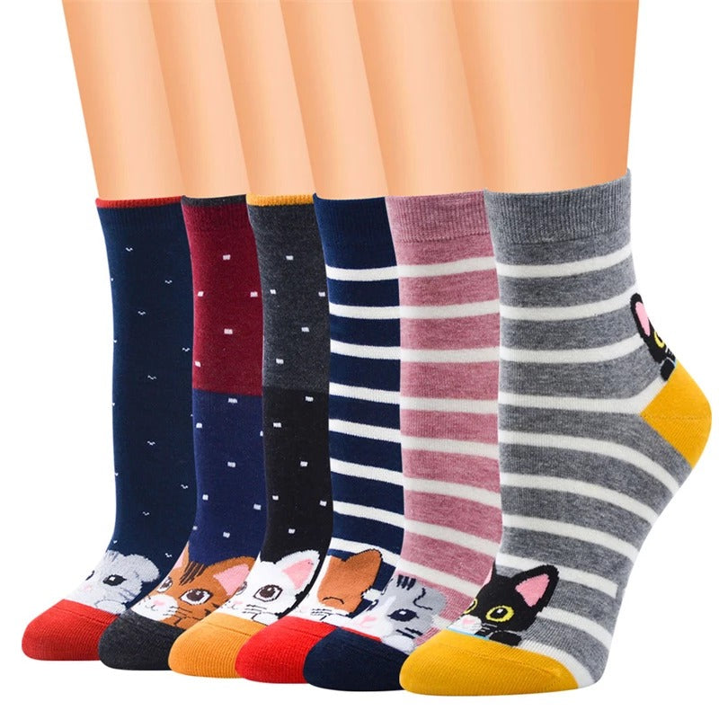Chaussette tete de chat sale
